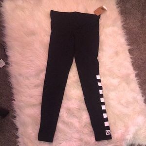 Black VANS leggings w/ checkerboard print